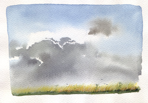 Aquarell Brandenburger Landschaften Feld