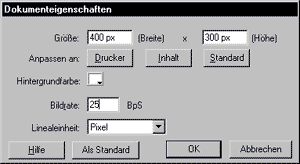 Fenster: Dokumenteigenschaften