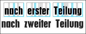 Text 2x teilen